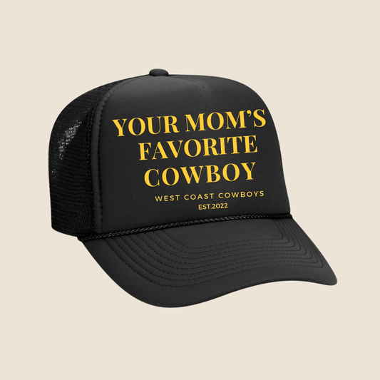 Your Mom’s Favorite Cowboy Trucker - Black